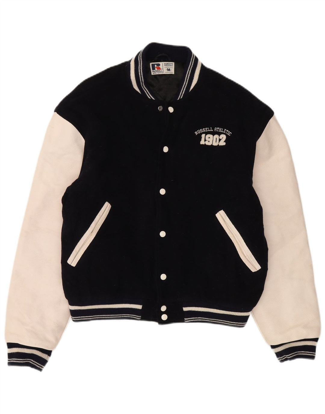 Russell Athletic Mens Varsity Jacket UK 38 Médio Azul Marinho College