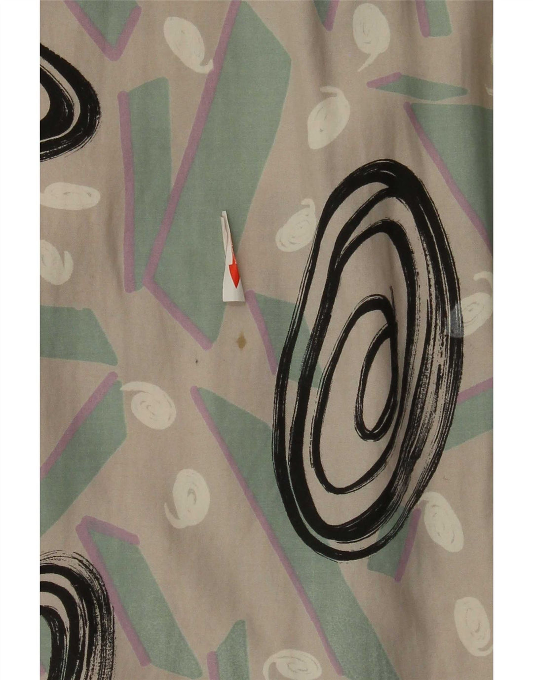 Vintage masculino abstrato Padrão camisa algodão multicolorido médio