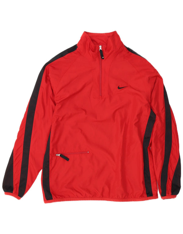 NIKE Mens Pullover Treino Top Jacket XL Vermelho Colourblock Poliéster