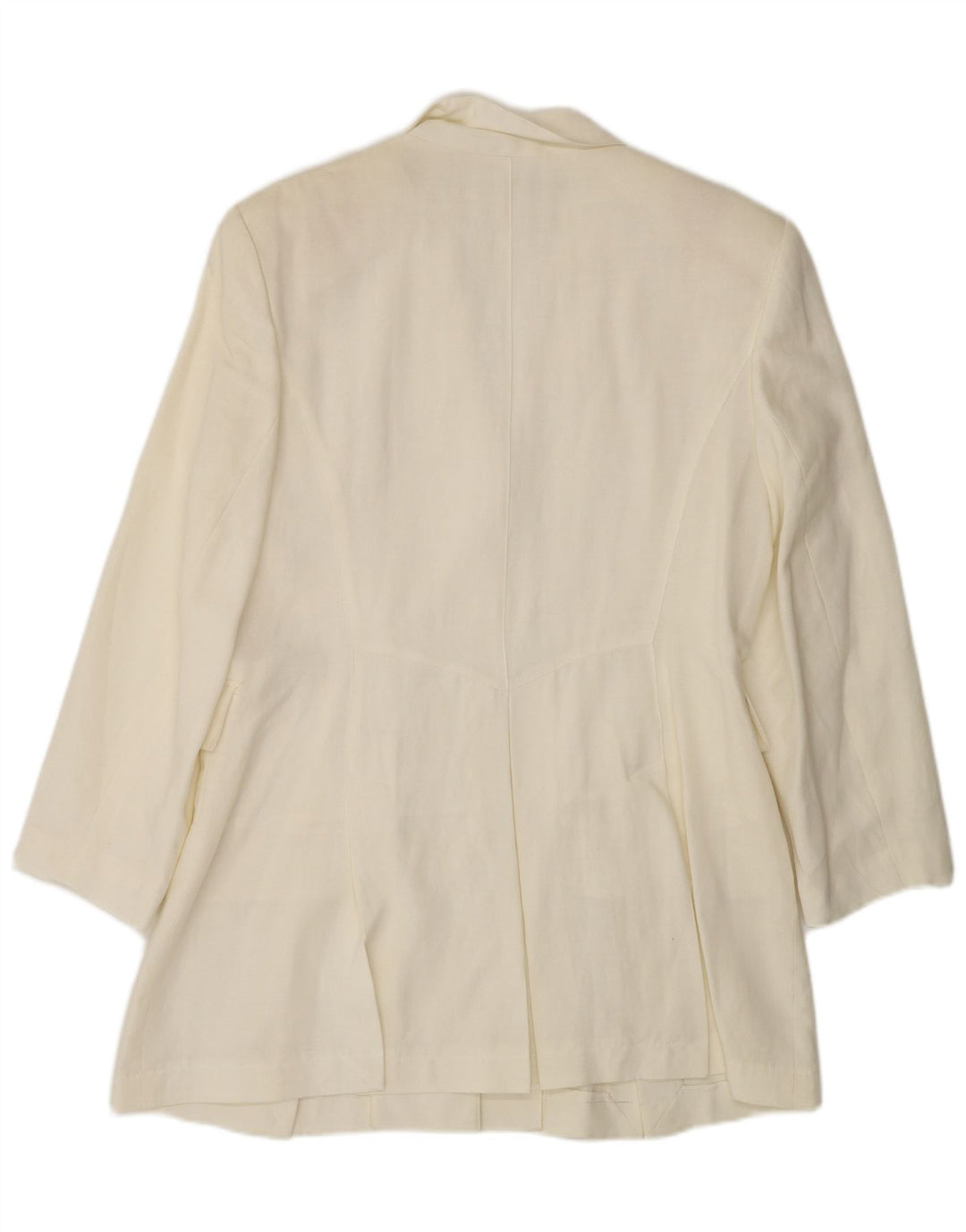 Jaqueta blazer feminina Viventy Longline com 3 botões UE 40 médio off white