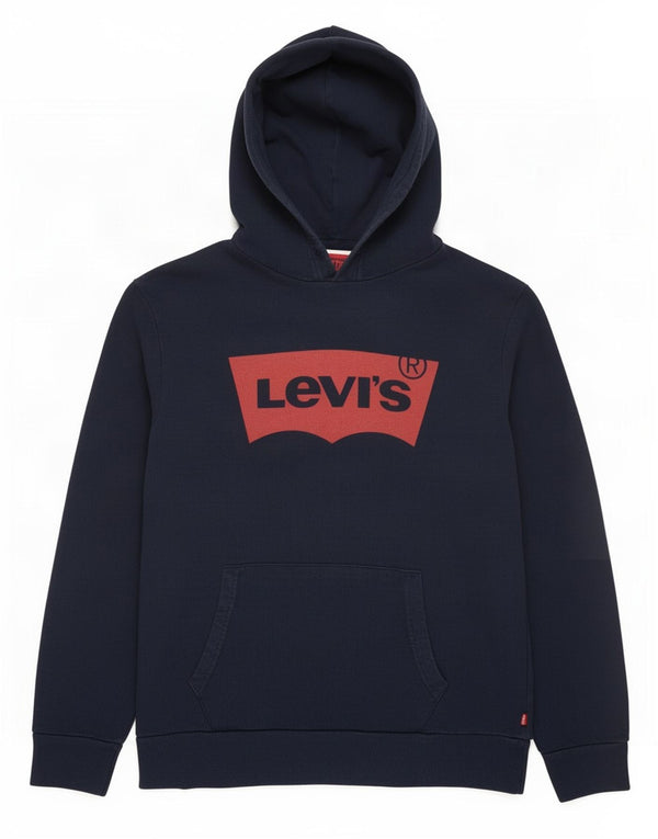 Levi's Mens Graphic Hoodie Jumper XL Azul Marinho Algodão