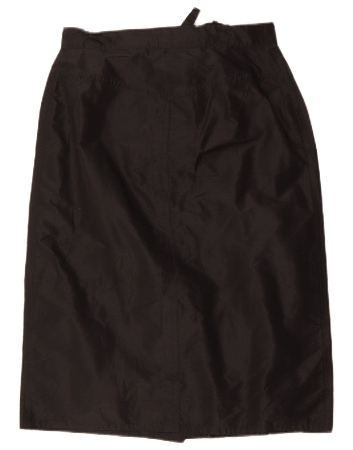 Saia reta feminina vintage cintura alta W28 médio preto