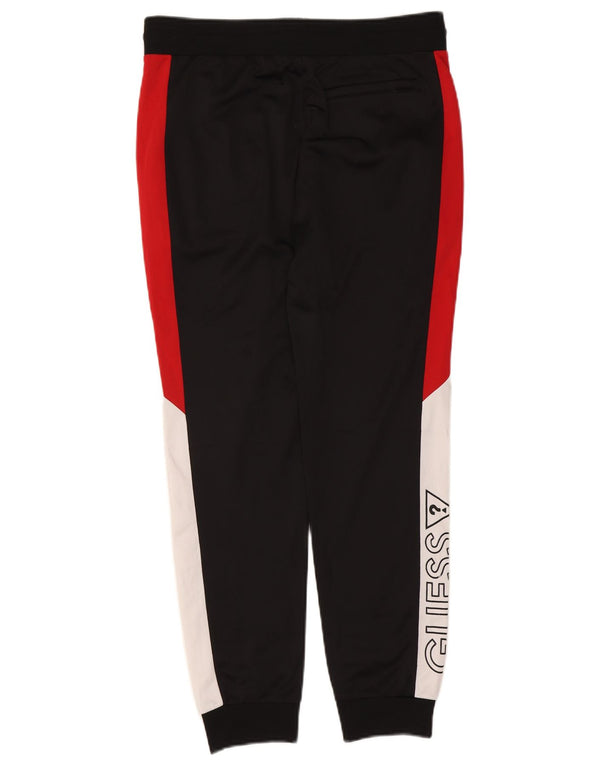 Calça de treino masculina Guess Graphic Joggers médio preto colorblock