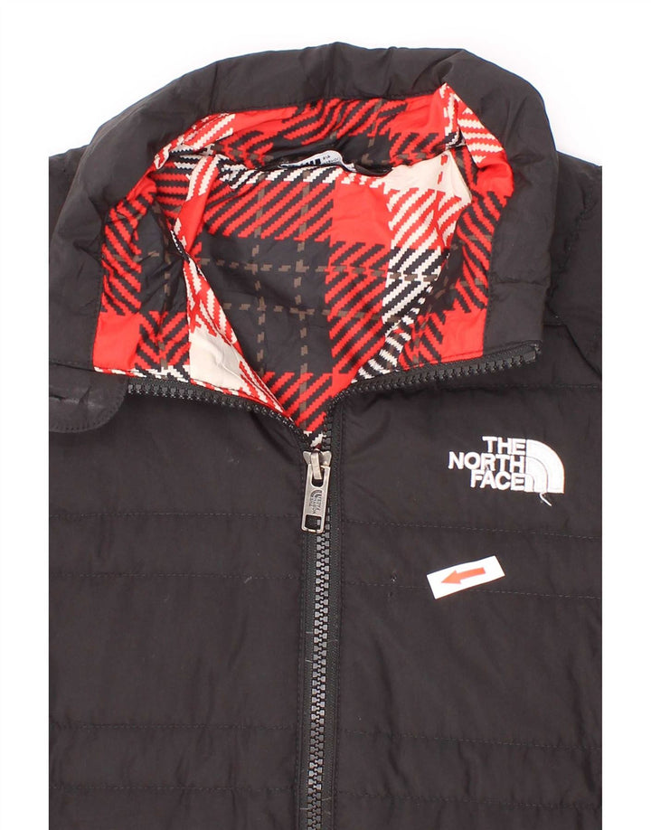 Casaco acolchoado The North Face Boys 7-8 anos pequeno poliéster preto