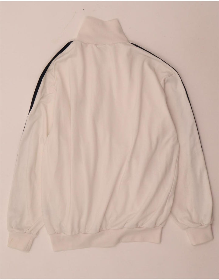 Adidas Mens Regular Fit Tracksuit Top Jacket UK 36/38 Pequeno Poliéster Branco