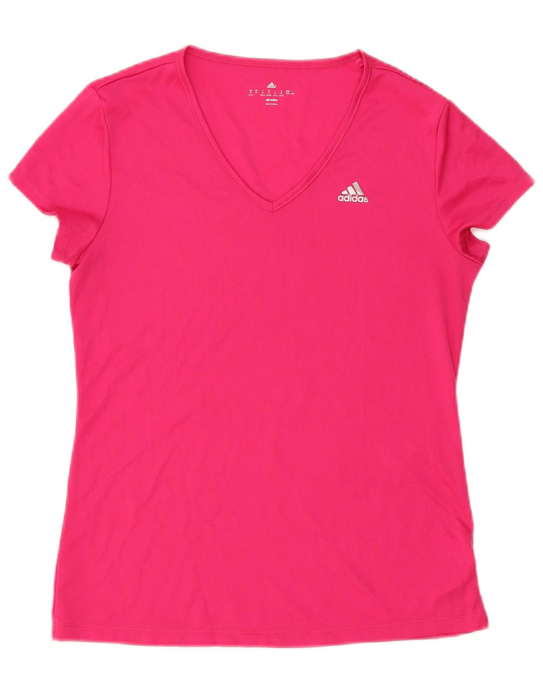 Camiseta Adidas Climalite Feminina Top UK 12/14 Médio Rosa Poliéster