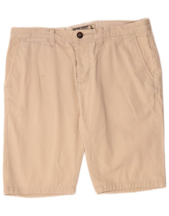 Superdry Mens Chino Shorts Grande W34 Algodão Bege