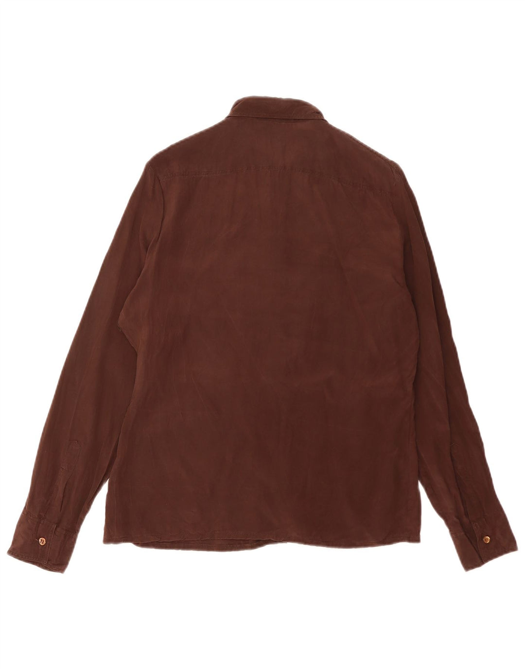 Camisa feminina Franck Olivier IT 44 seda marrom médio