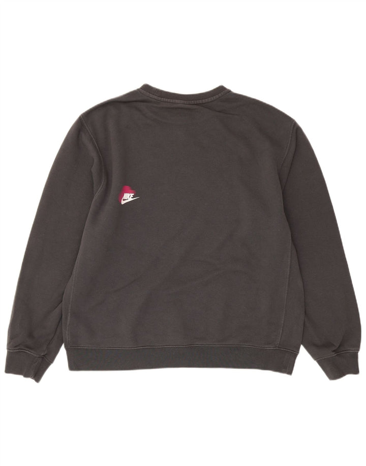 Moletom gráfico masculino Nike Jumper médio cinza algodão