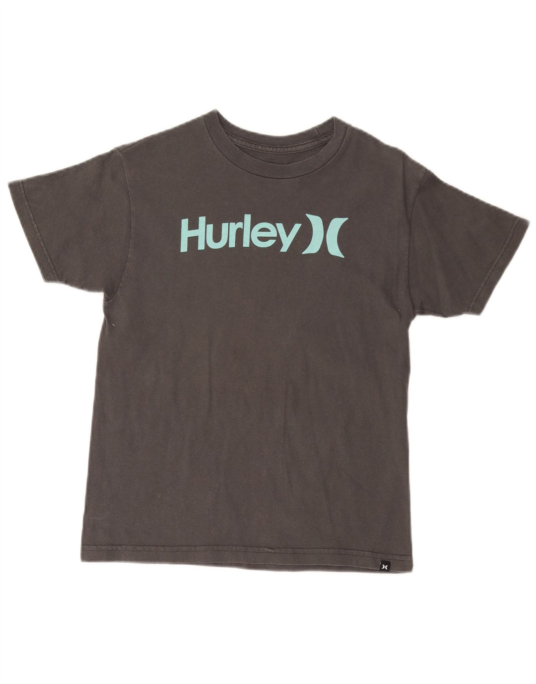 Camiseta feminina HURLEY Classic Fit gráfica Reino Unido 18 algodão cinza médio