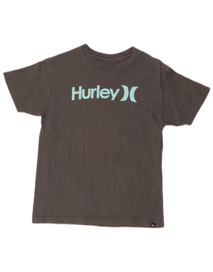 Camiseta feminina HURLEY Classic Fit gráfica Reino Unido 18 algodão cinza médio