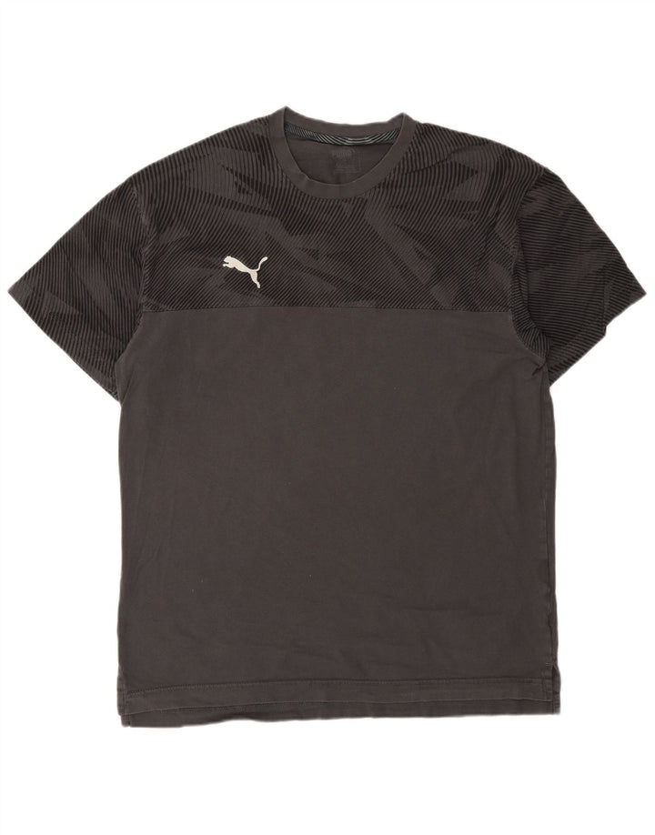 Camiseta masculina Puma grande algodão geométrico cinza