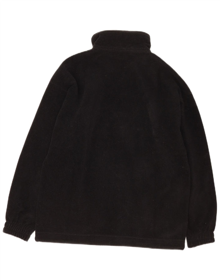 Fila Mens Zip Neck Fleece Jumper IT 46 Pequeno Preto