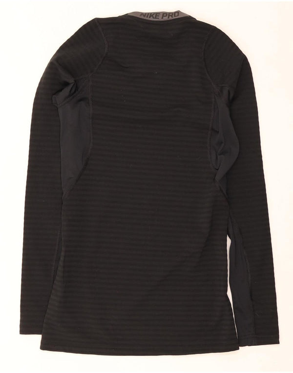 Nike Mens Dri Fit Top Manga Longa Pequeno Poliéster Preto
