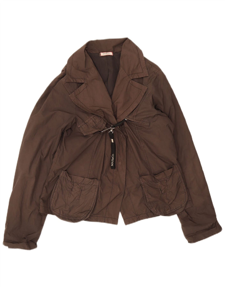 Jaqueta Blazer Feminina Max & Co. Reino Unido 14 Grande Poliéster Marrom