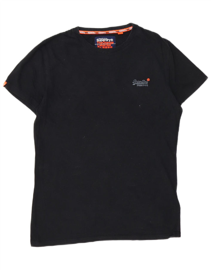 Camiseta masculina SUPERDRY Top médio algodão preto