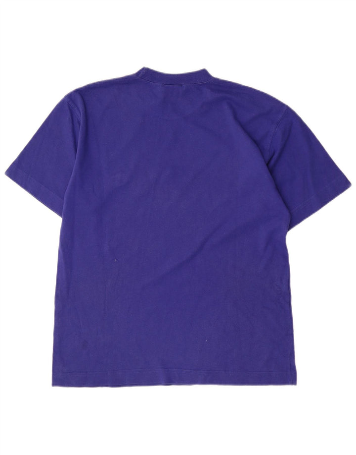 Camiseta masculina Champion pequena azul algodão