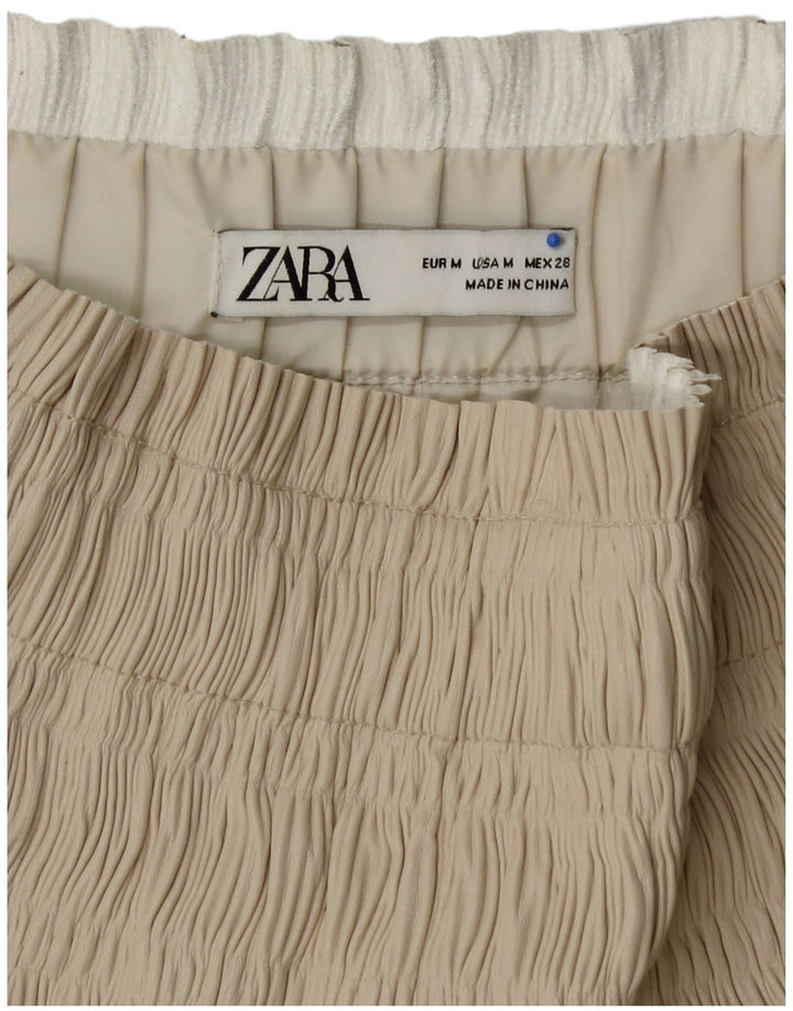 ZARA Womens Skort Médio W28 Bege
