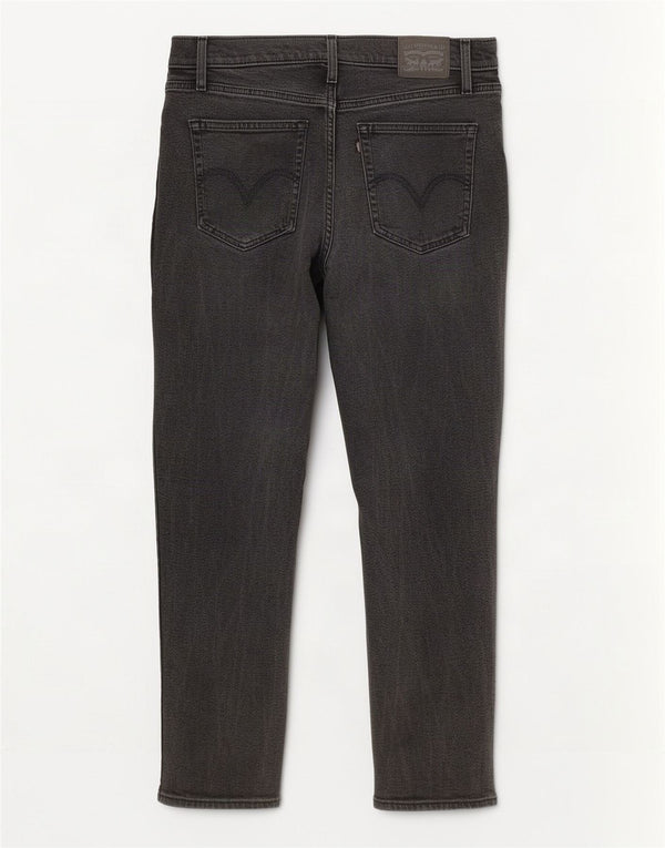 Calça jeans feminina Levi's cintura alta cônica W29 L27 algodão cinza