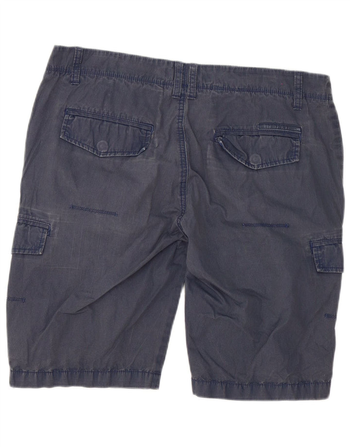 Shorts cargo masculino Calvin Klein W33 médio azul marinho listrado algodão