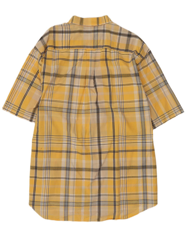 Camisa masculina de manga curta Nautica XL amarelo xadrez algodão