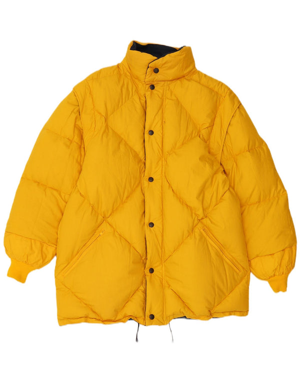 Jaqueta acolchoada reversível masculina DOLOMITE UK 42 XL algodão amarelo