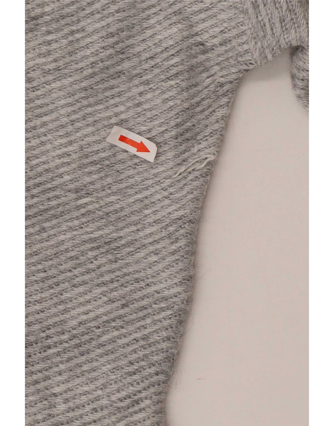 Suéter Zara feminino assimétrico com decote em V grande tamanho Reino Unido 10 pequeno cinza