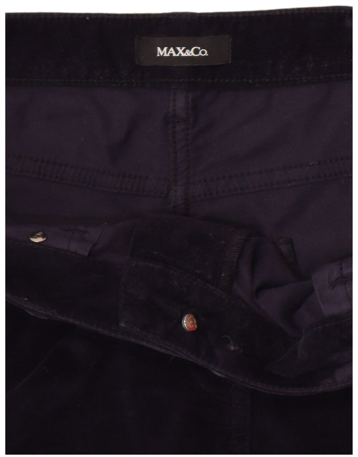 Calça casual justa feminina Max & Co. W32 L29 azul marinho