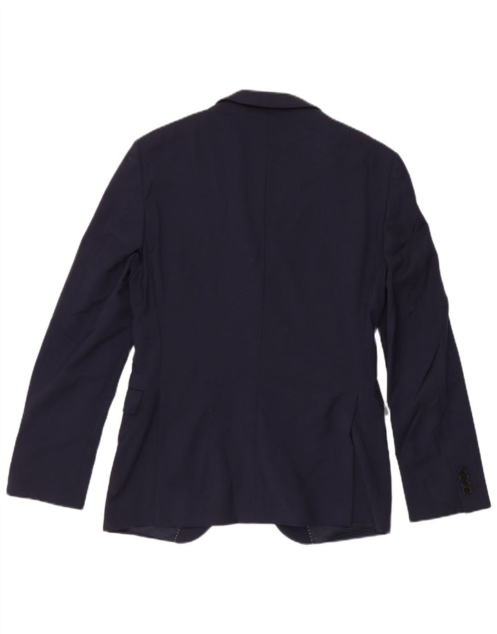 Jaqueta blazer masculina Dkny Slim Fit 2 botões Reino Unido 38 lã azul marinho médio