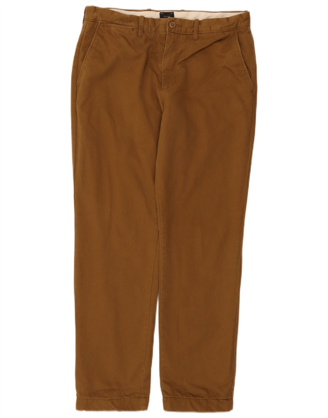 J. CREW Calça Chino Masculina Reta W32 L30 Algodão Bege