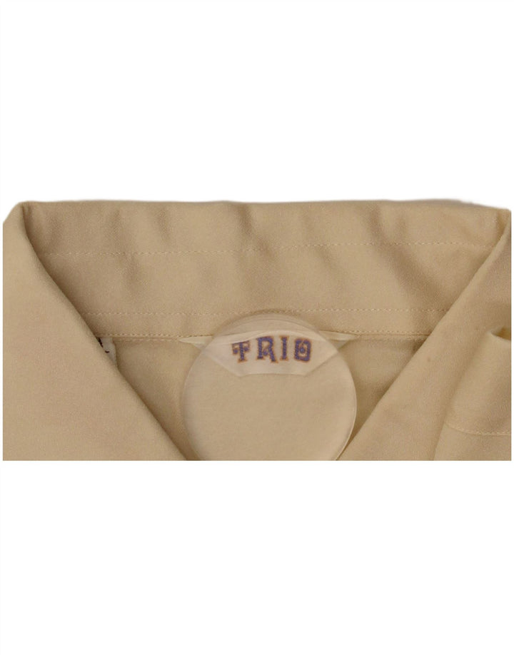 Camisa masculina vintage tamanho 42 16 1/2 grande amarelo