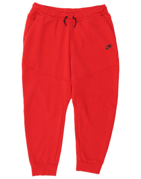 Nike Mens Treino Calças Joggers 2XL Algodão Vermelho