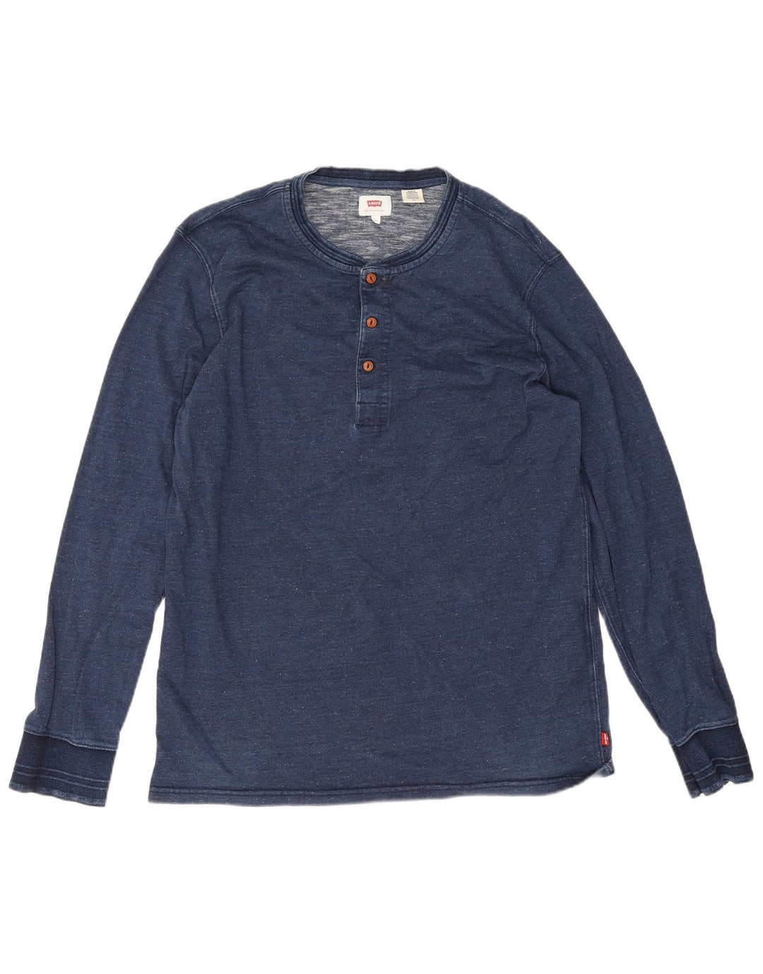 Top masculino Levi's manga comprida grande algodão azul marinho