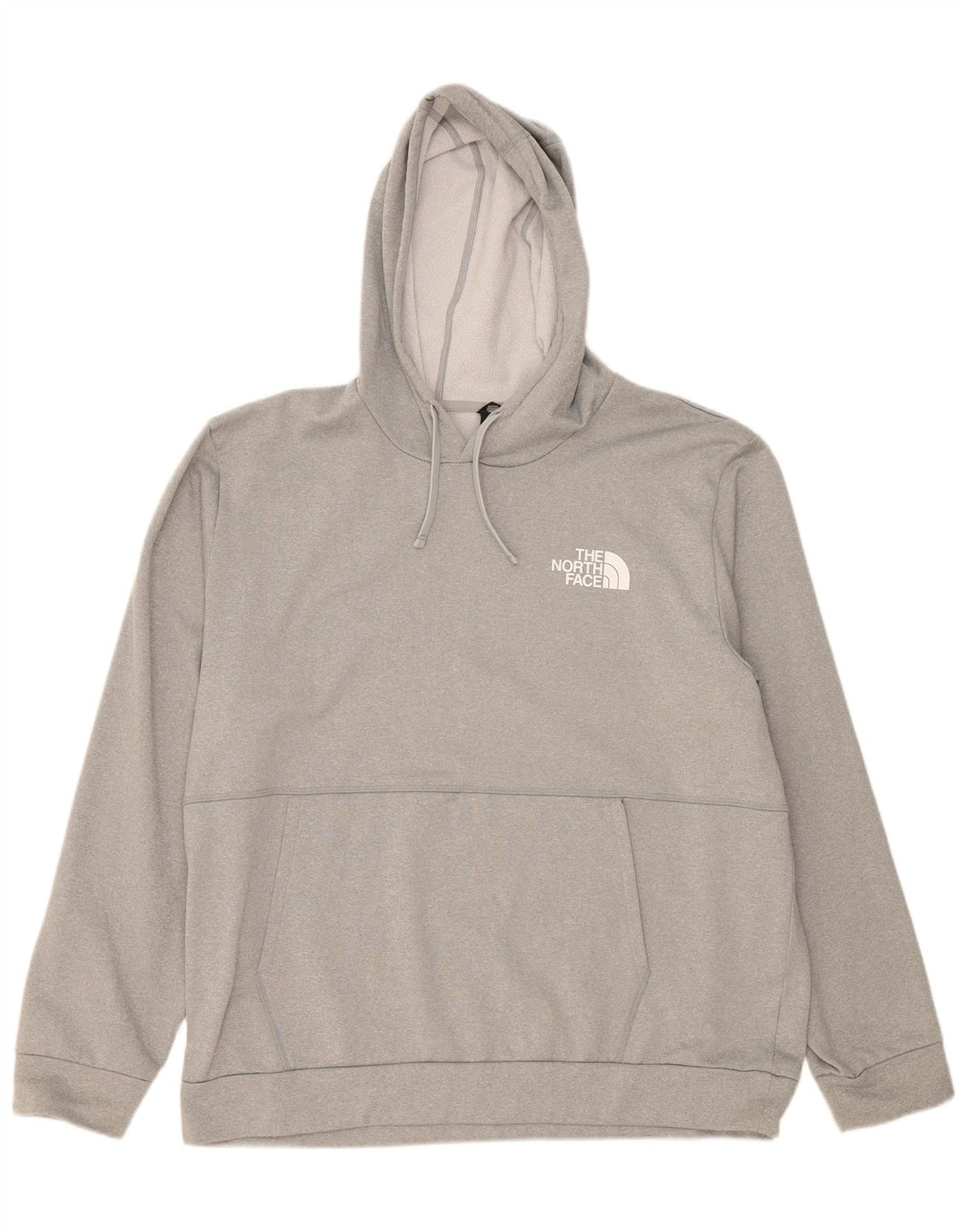 Jumper com capuz masculino The North Face 2XL poliéster manchado cinza