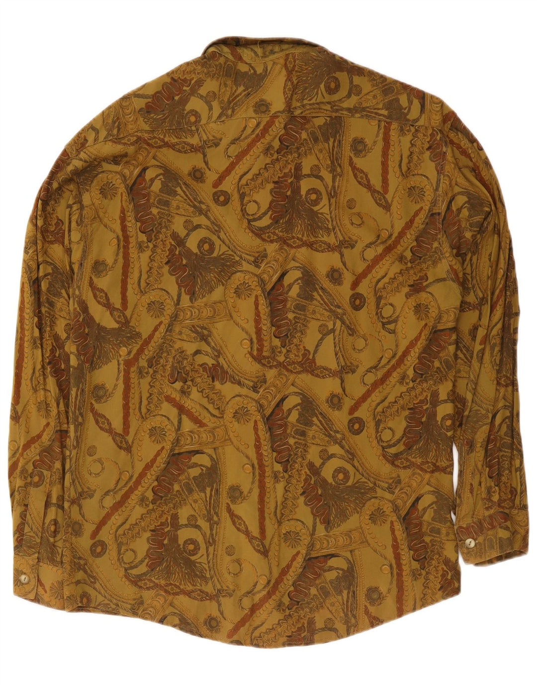 Camisa gráfica masculina Tipo'S grande viscose cáqui