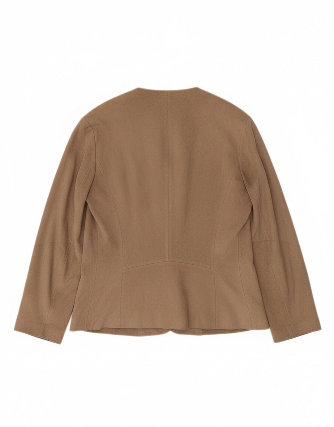 Cardigan feminino Zara manga 3/4 UK 14 poliéster bege médio