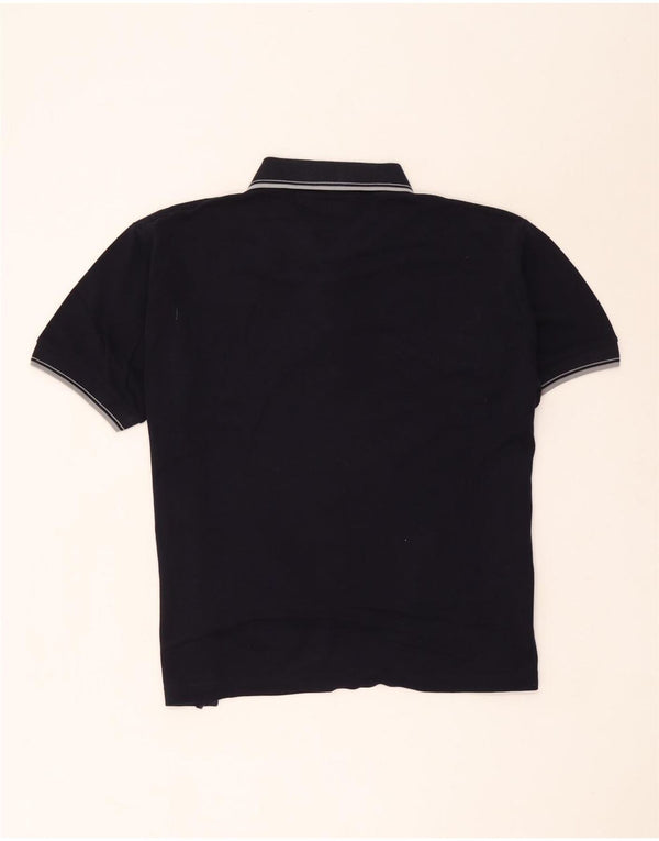 Camisa polo masculina Kappa grande algodão listrado azul marinho