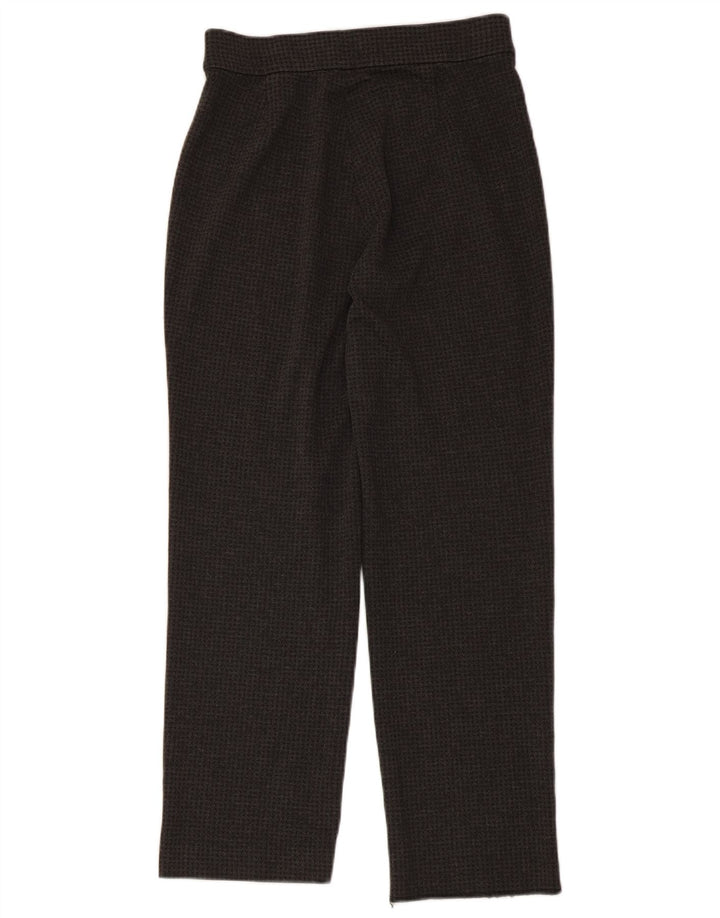 Calça feminina Marks & Spencer Reino Unido 10 pequena W26 L26 cinza houndstooth