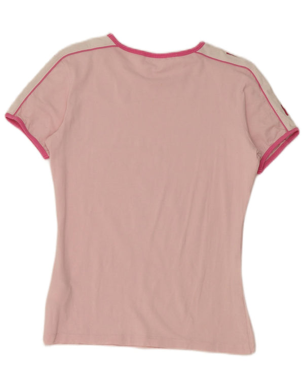 Camiseta feminina estampada North Sails UK 12 algodão colorblock rosa médio