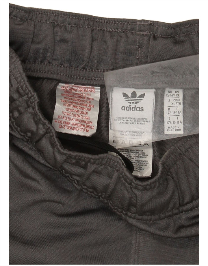 Adidas meninos calças de treino joggers 15-16 anos cinza poliéster