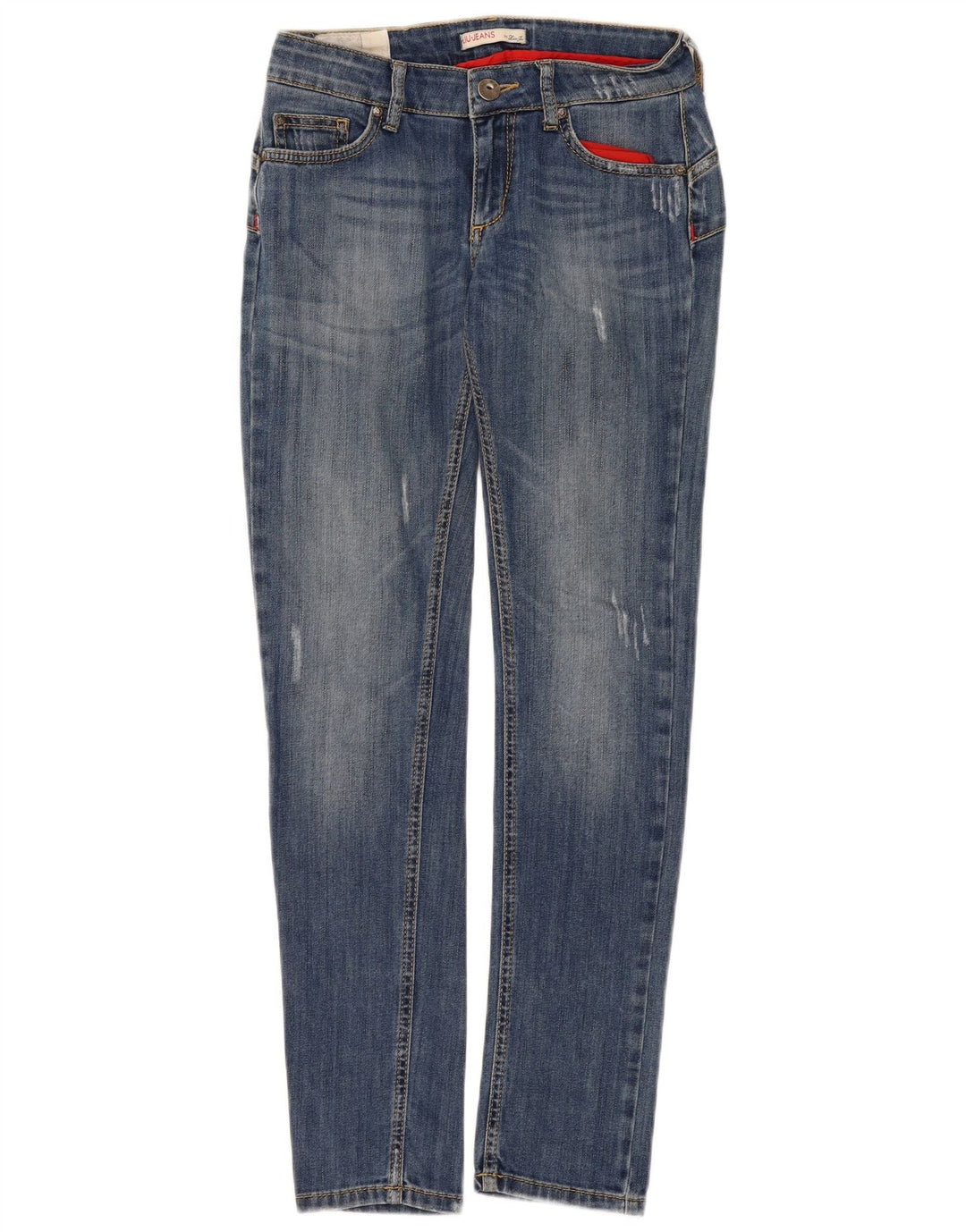 Liu Jo Jeans feminino slim desgastado W29 L31 algodão azul