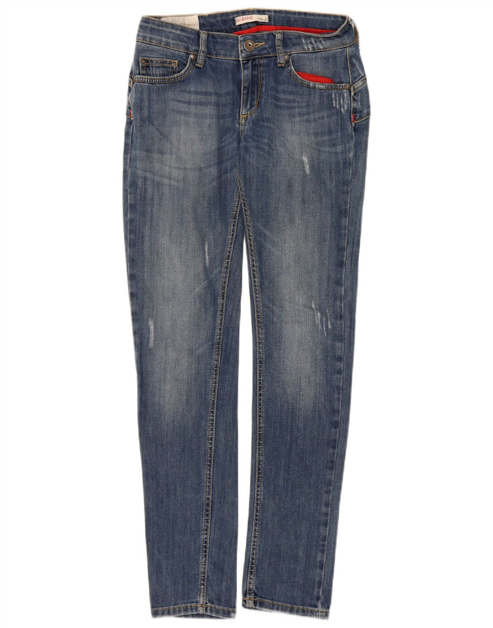 Liu Jo Jeans feminino slim desgastado W29 L31 algodão azul