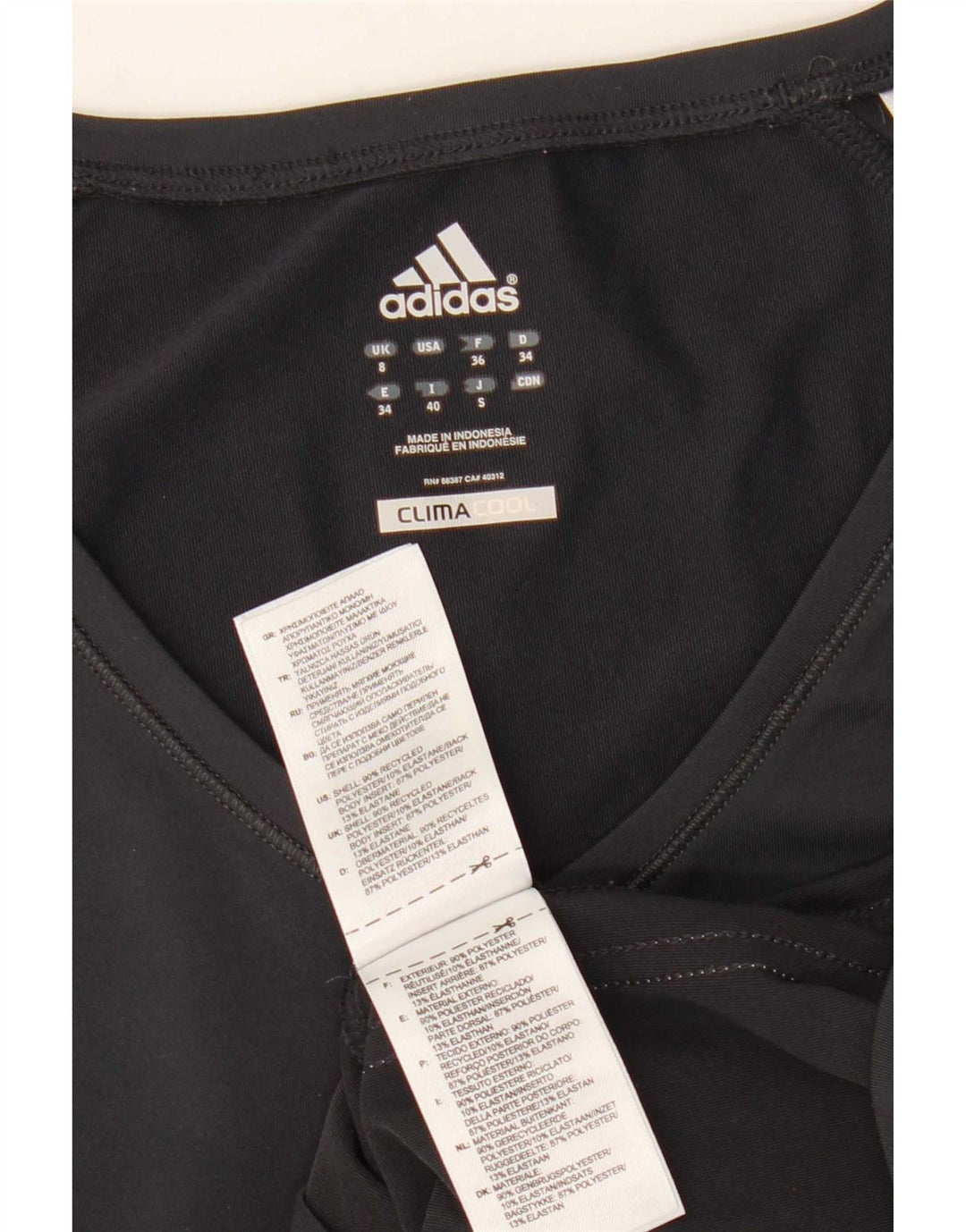Adidas Womens Climacool T-Shirt Top UK 8 Pequeno Cinza Poliéster