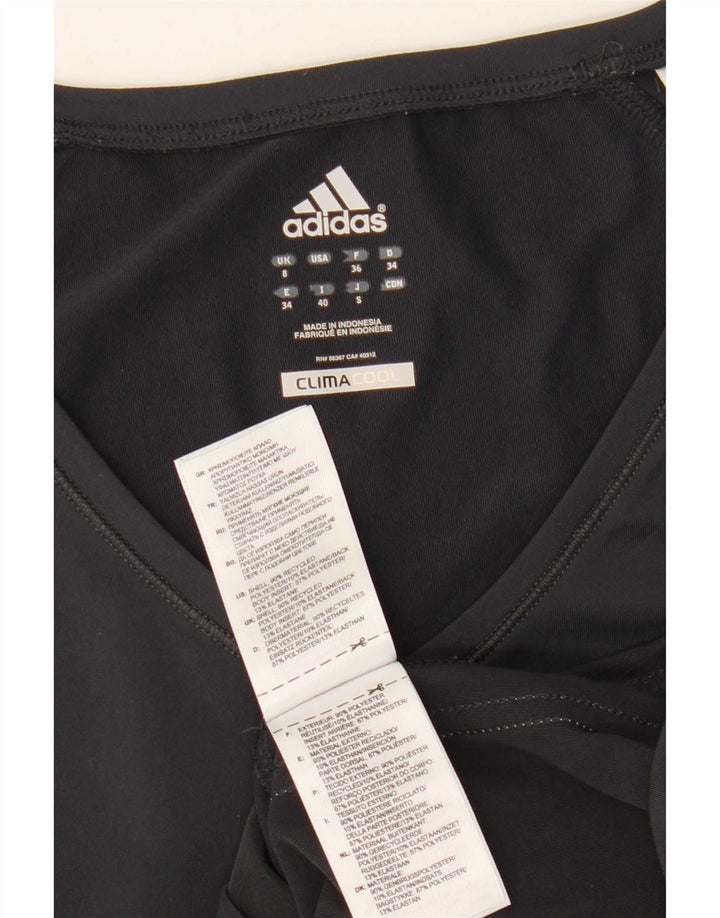 Adidas Womens Climacool T-Shirt Top UK 8 Pequeno Cinza Poliéster