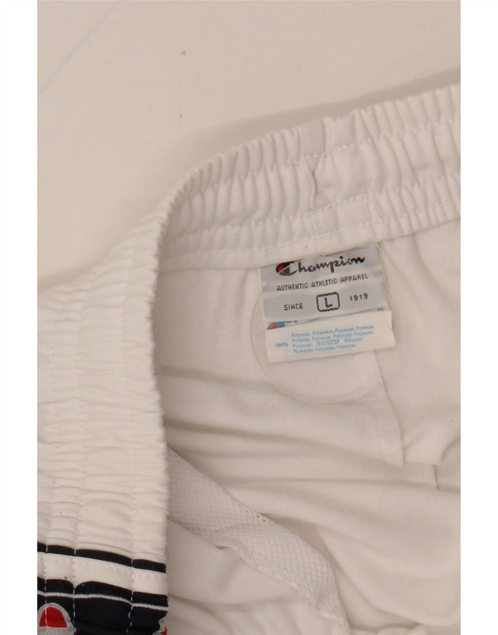 Calça esportiva masculina CHAMPION grande bloco colorido branco
