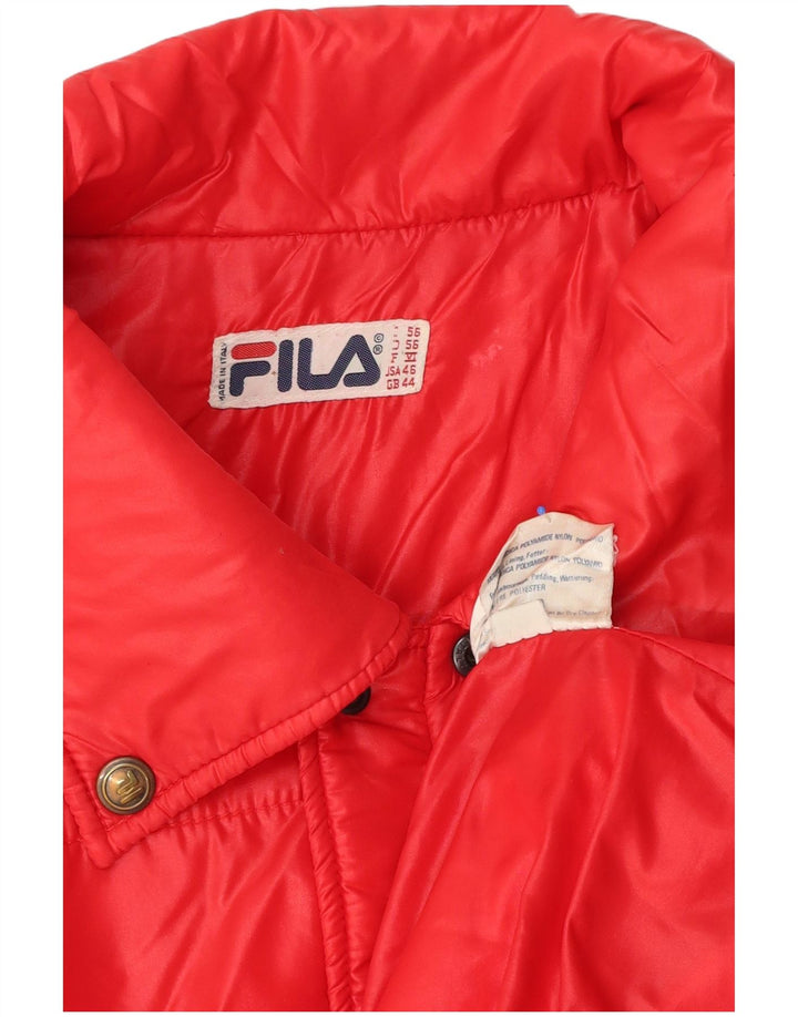 Jaqueta corta-vento masculina Fila IT 56 XL poliéster vermelho