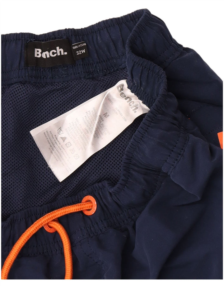 Bench Mens Graphic Natação Shorts Médio Poliéster Azul Marinho