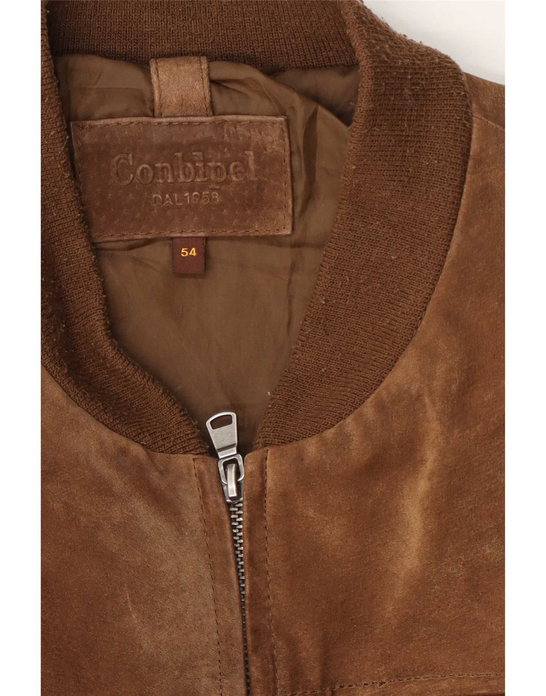 Jaqueta bomber masculina de camurça Conbipel IT 54 XL marrom