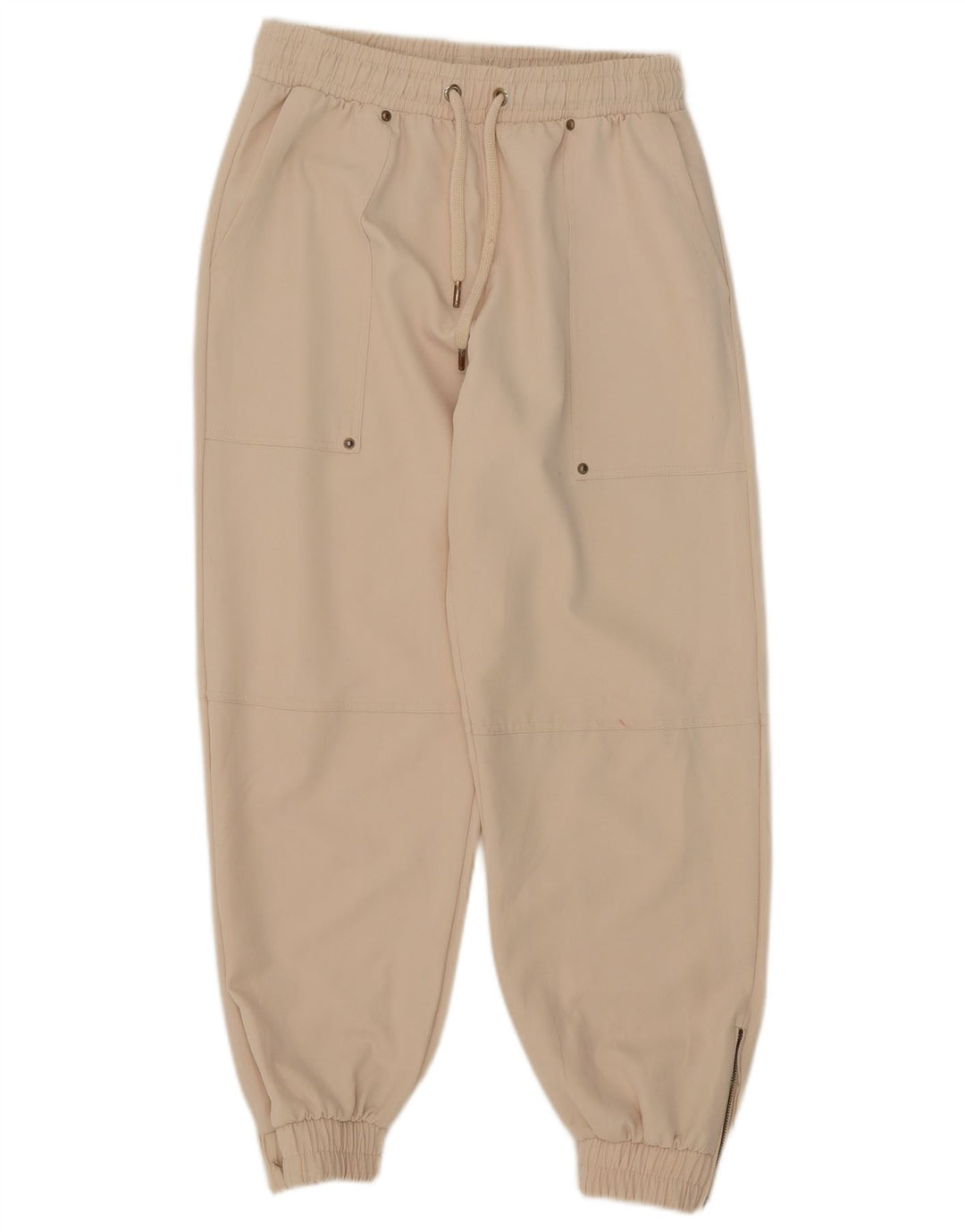Calça de treino feminina Zara Joggers UK 12 Médio Off White
