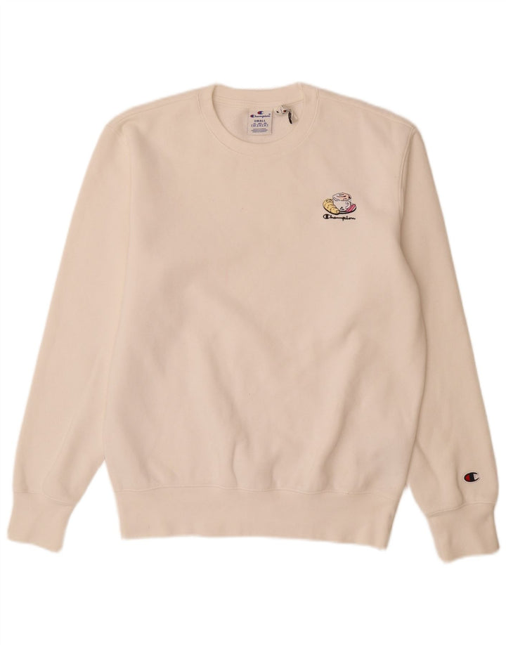 Champion moletom masculino jumper pequeno algodão branco